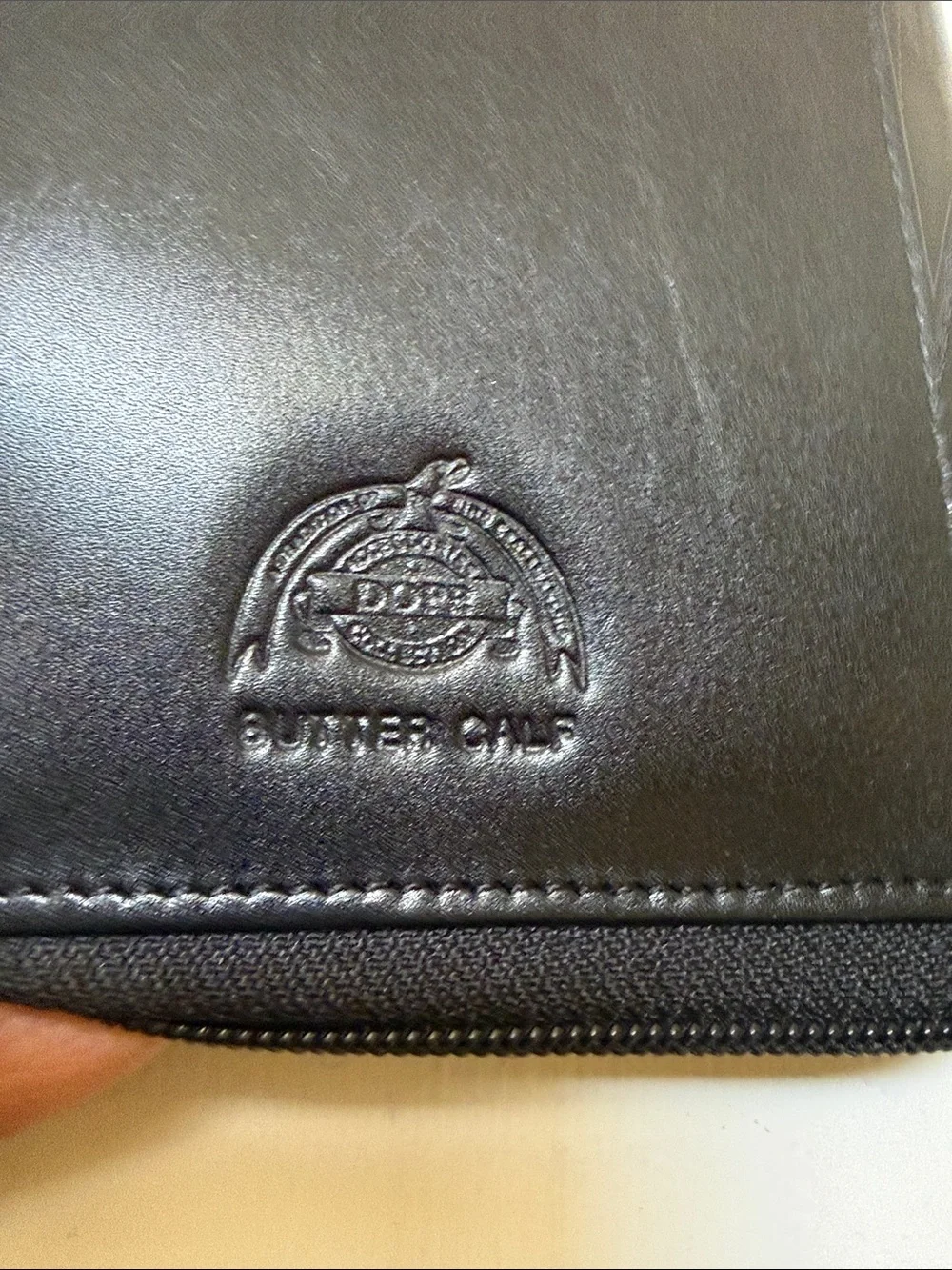 Vintage “Butter Calf” 100% Leather Zip Around Travel Wallet - Dopp Collection